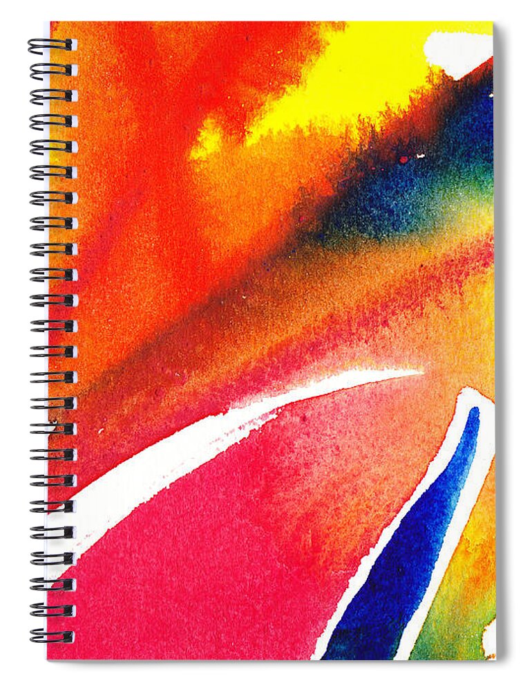 Enchanted Spiral Notebook featuring the painting Pure Color Inspiration Abstract Painting Enchanted Crossing by Irina Sztukowski
