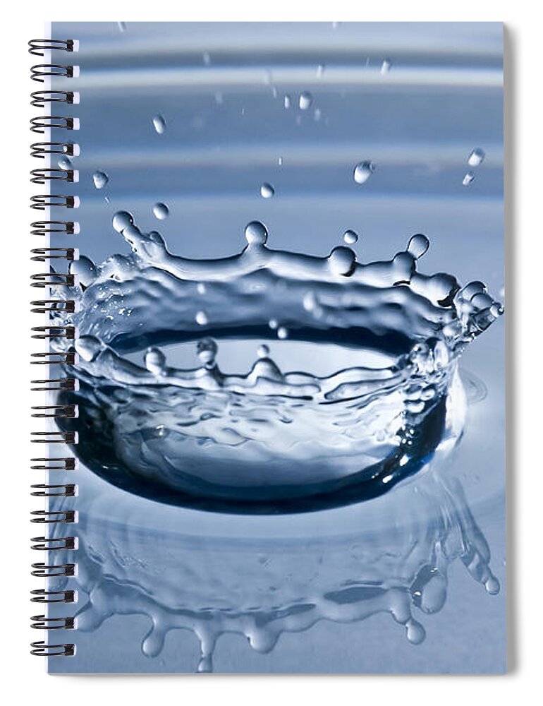 Water Splash Spiral Notebook featuring the photograph Pure Water Splash by Anthony Sacco