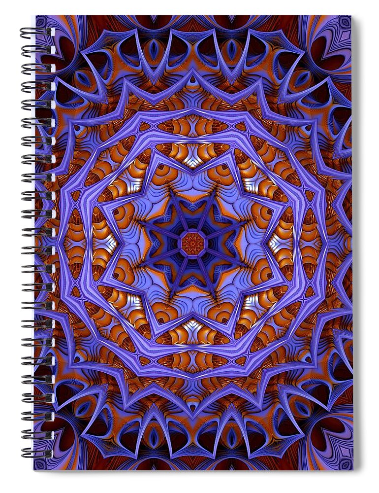 Purple Spiral Notebook featuring the digital art Purple design 1 by Lilia S
