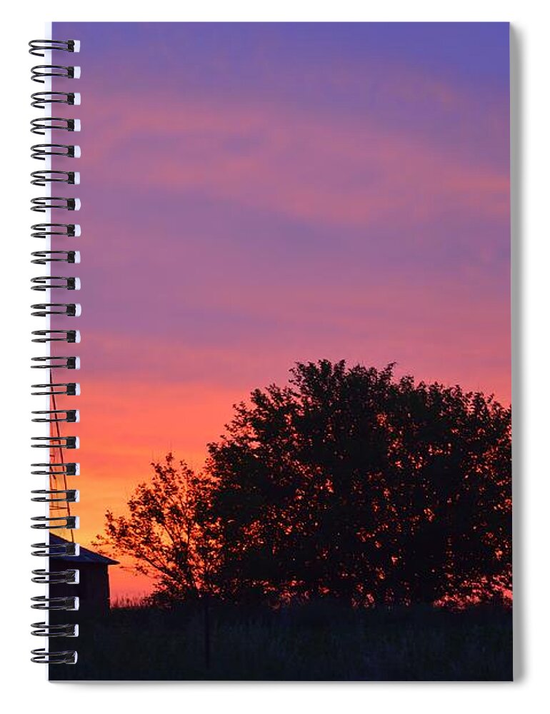 Agriculture Spiral Notebook featuring the photograph Purple Morning by Bonfire Photography