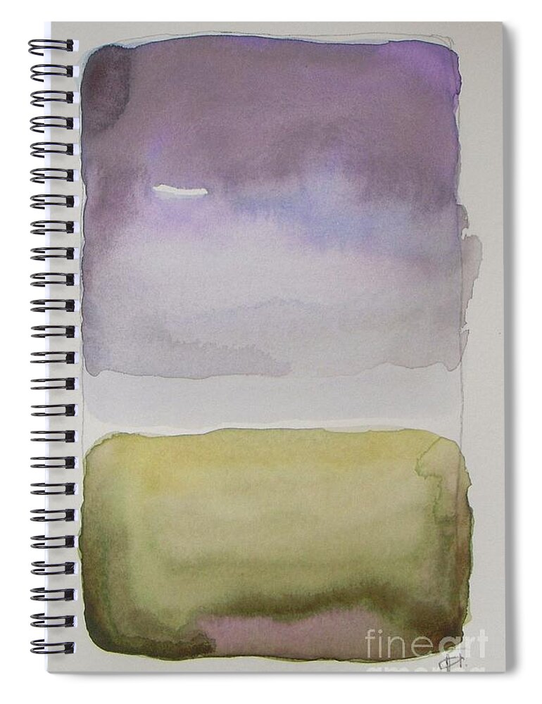 Landscape Spiral Notebook featuring the painting Purple Morning by Vesna Antic