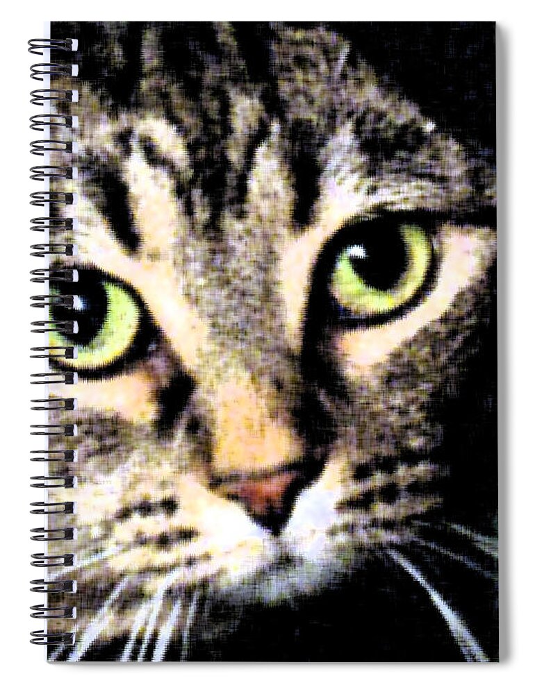 Cats Spiral Notebook featuring the photograph Purrfectly Bright Eyed by Nina Silver
