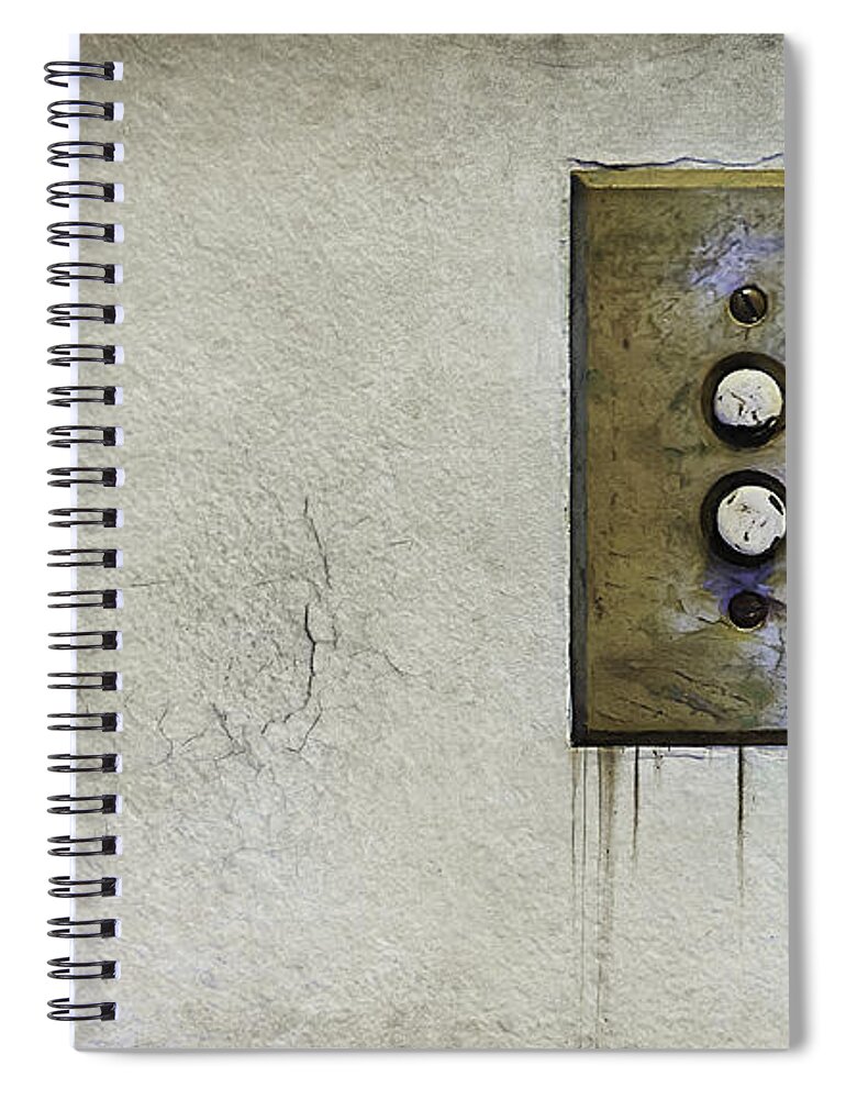 Light Switch Spiral Notebook featuring the photograph Push Button by Scott Norris