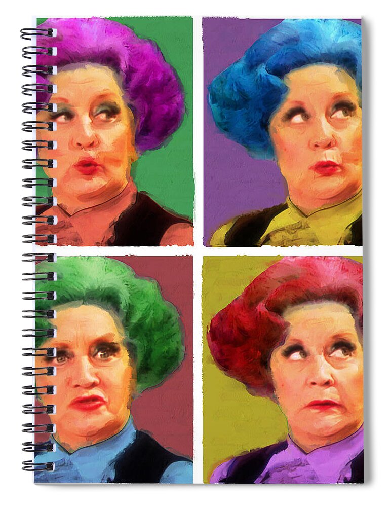 Celebrities Spiral Notebook featuring the mixed media Pussy Galore by BFA Prints