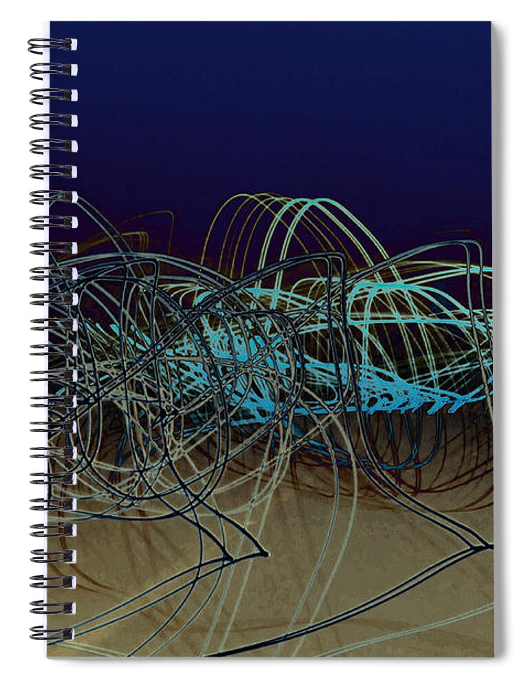 Night Light Play Spiral Notebook featuring the photograph Pwl 008 by David Yocum