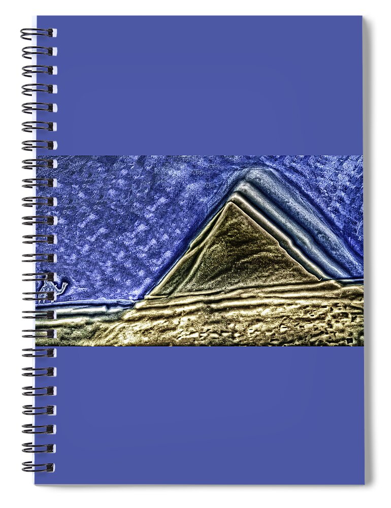 Pyramid Spiral Notebook featuring the photograph Pyramid and Camel by Eye Olating Images