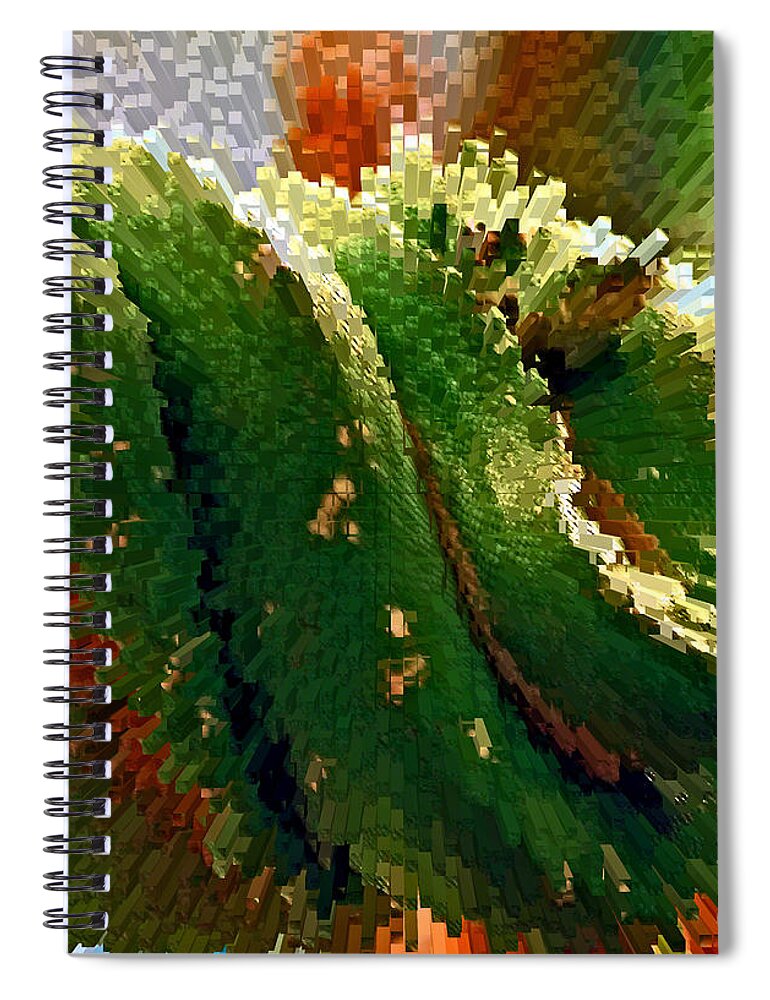 Abstract Spiral Notebook featuring the digital art Python by Patricia Griffin Brett