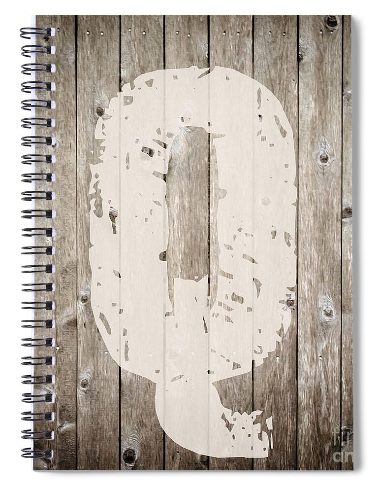 White Spiral Notebook featuring the photograph Q by Andrea Anderegg