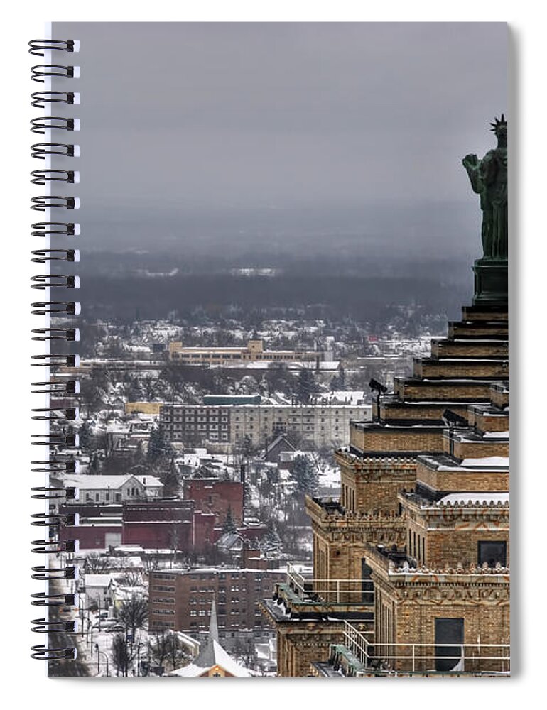 Buffalo Spiral Notebook featuring the photograph Queen City Winter WonderLand After the Storm Series 0013 by Michael Frank Jr