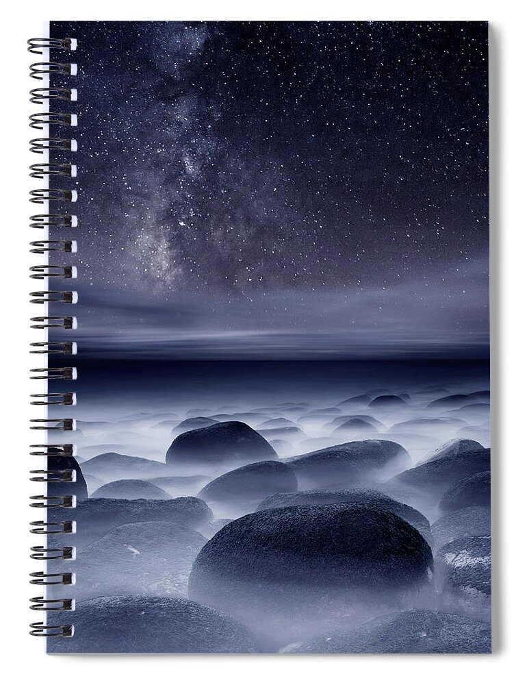 Night Spiral Notebook featuring the photograph Quest for the unknown by Jorge Maia