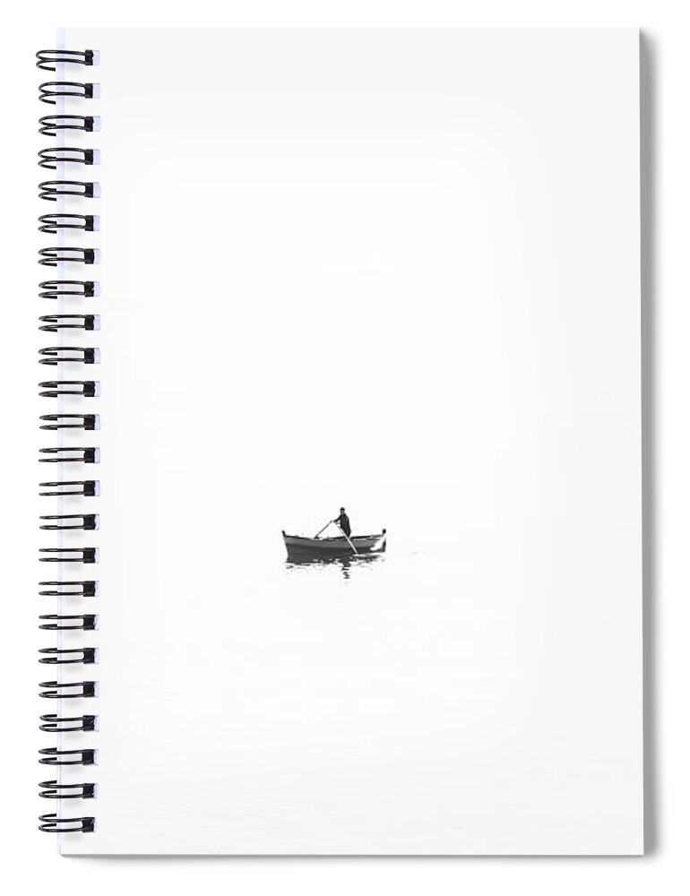 Black And White Spiral Notebook featuring the photograph Quietness by Mirko Chessari