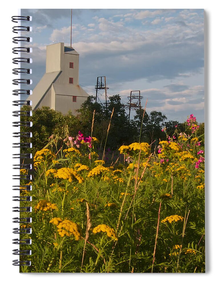 Landscapes Spiral Notebook featuring the photograph Quincy Mine by Mary Lee Dereske