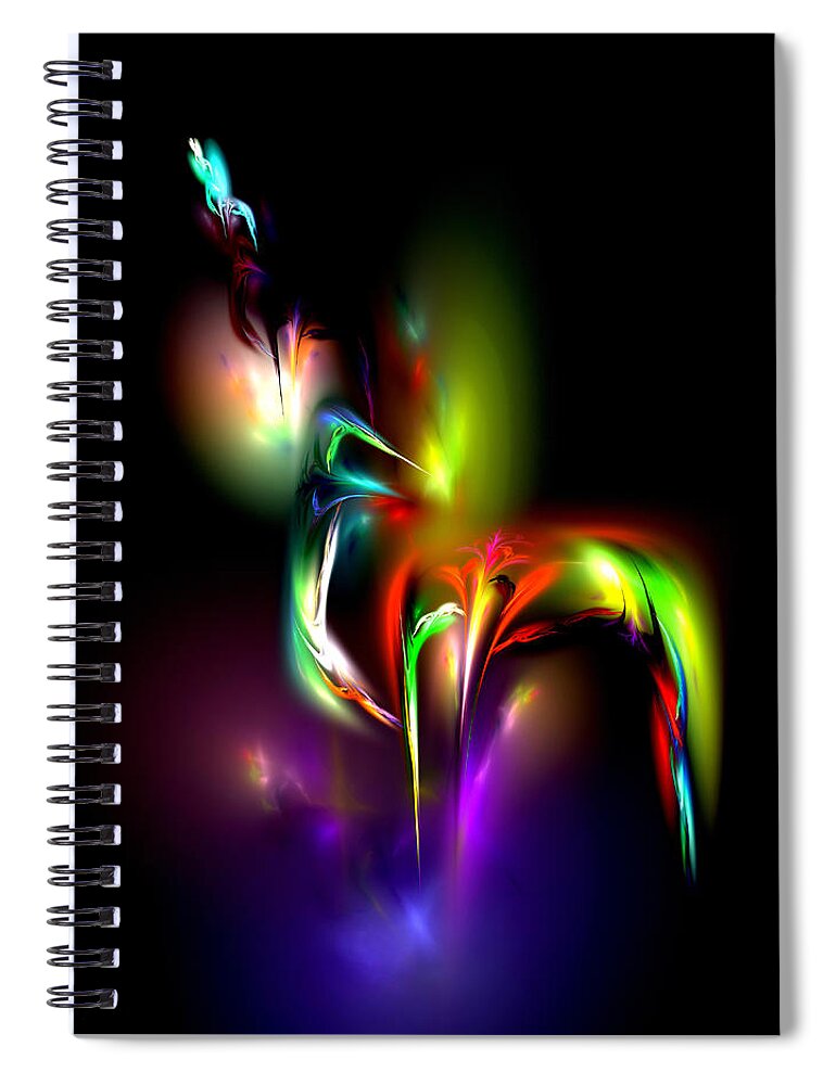 Abstract Spiral Notebook featuring the digital art Radiance by Pete Trenholm
