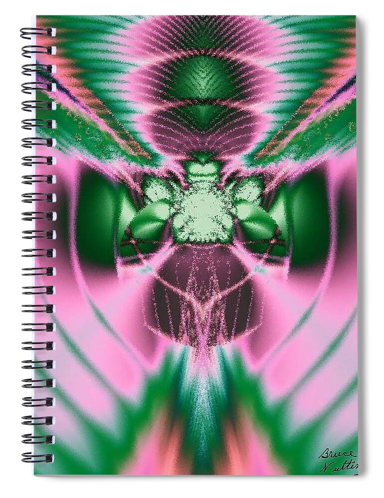 Pink Spiral Notebook featuring the painting Radiant Cross by Bruce Nutting