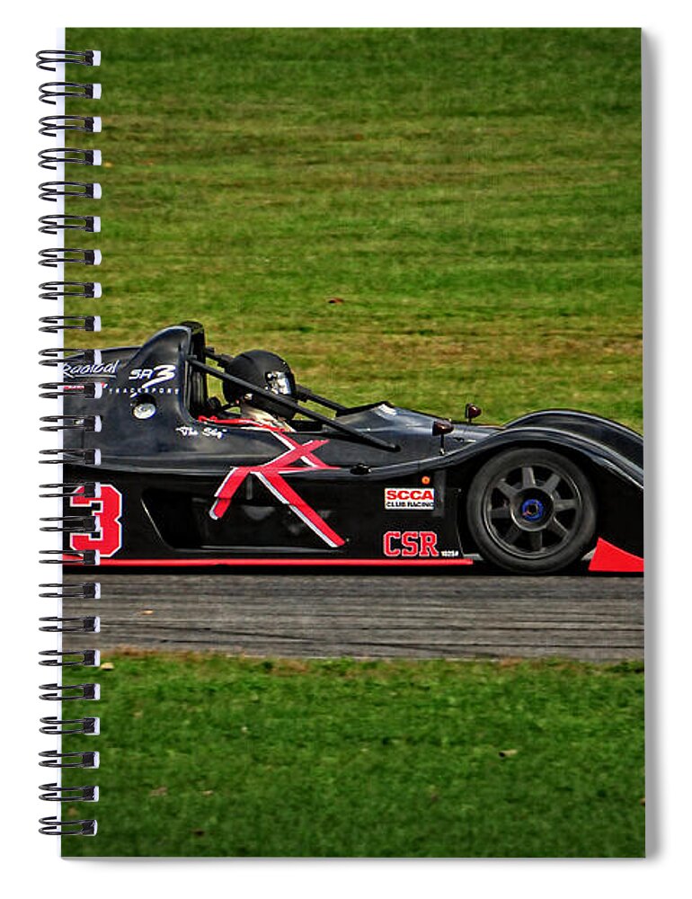 Race Spiral Notebook featuring the photograph Radical SR3 by Mike Martin
