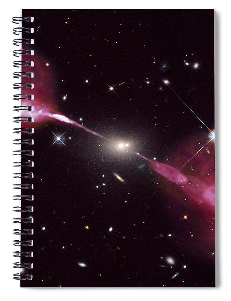 Science Spiral Notebook featuring the photograph Radio Source, Hercules by Science Source