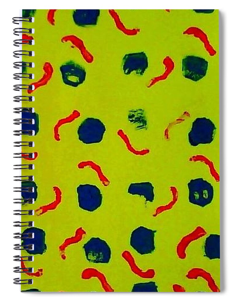 Abstract Spiral Notebook featuring the painting Rain on a Sunny Day Notecard by Suzanne Berthier