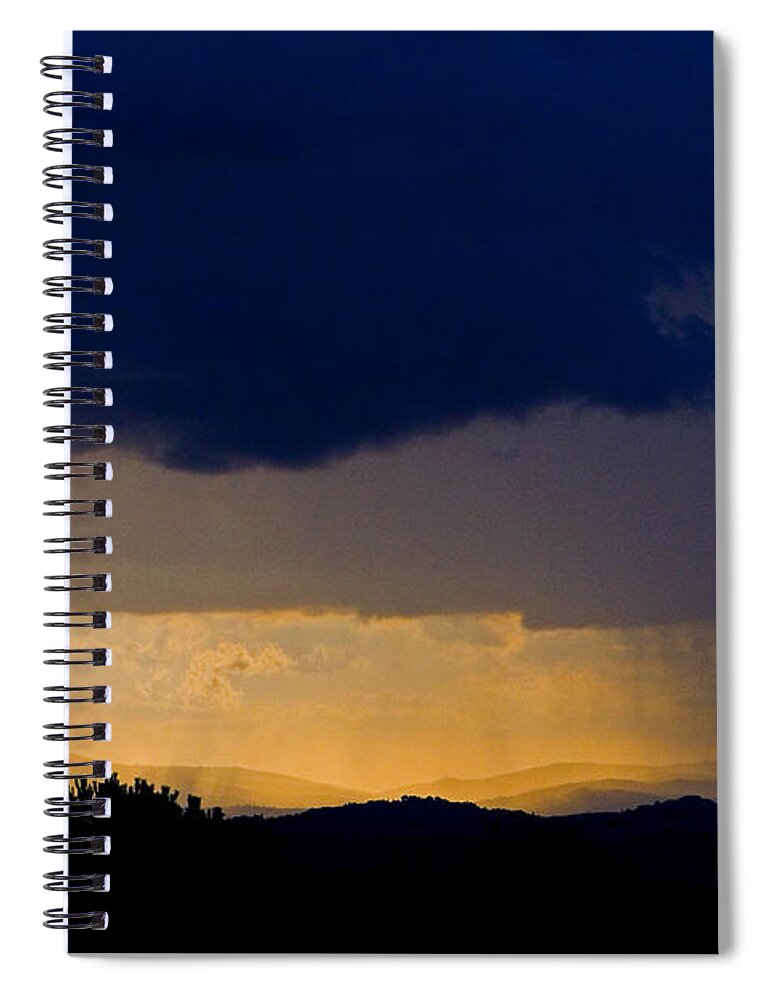 Science Spiral Notebook featuring the photograph Rain Squall, Italy by Tim Holt