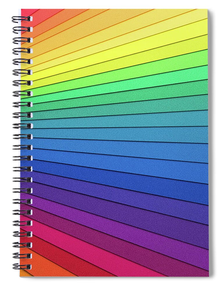 Rainbow Colored Paper Spiral Notebook