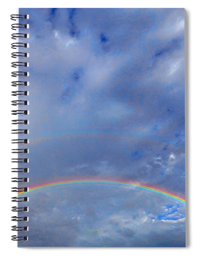 Clouds Spiral Notebook featuring the photograph Rainbow Morning by Claudia Goodell
