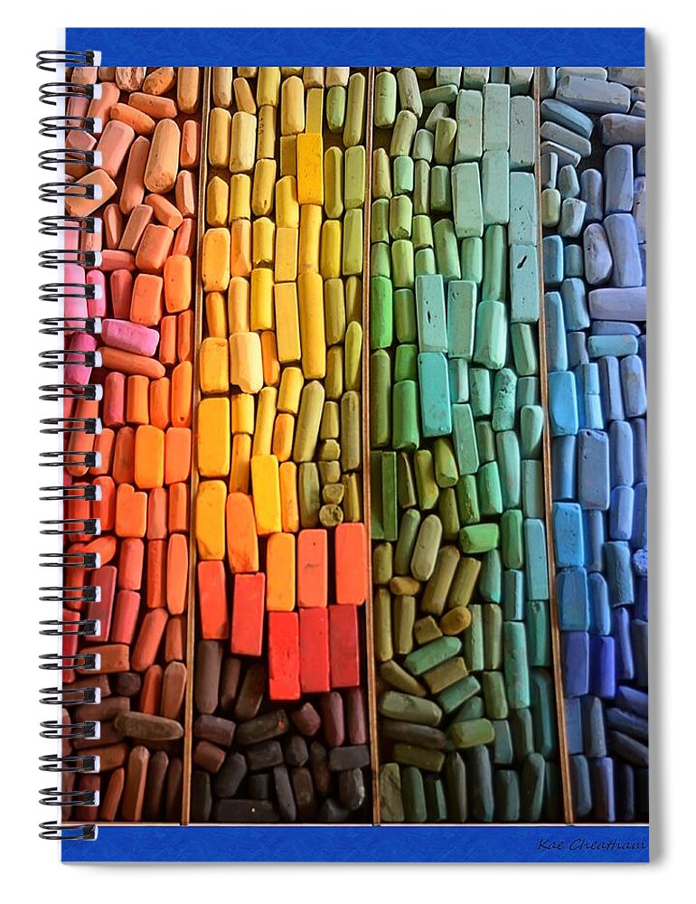 Chalk Spiral Notebook featuring the photograph Rainbow of Pastel Chalk by Kae Cheatham