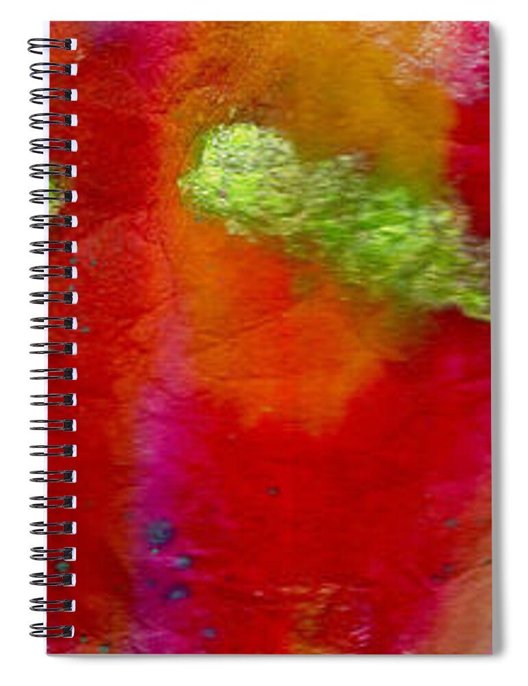 Rainbow Spiral Notebook featuring the painting Rainbow Passion by Angela L Walker