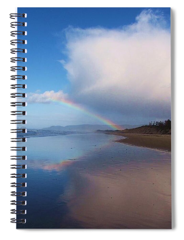 Rainbow Spiral Notebook featuring the photograph Rainbow Reflection by Michele Penner