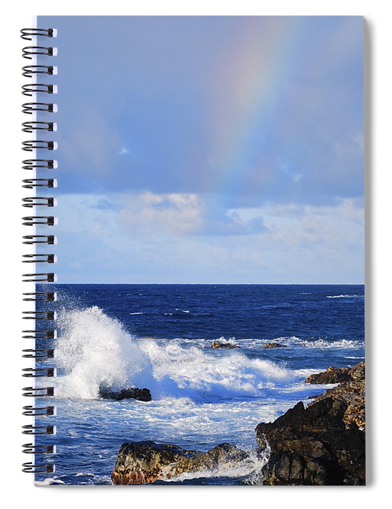 Blue Water Spiral Notebook featuring the photograph Rainbow Snippet by Christi Kraft