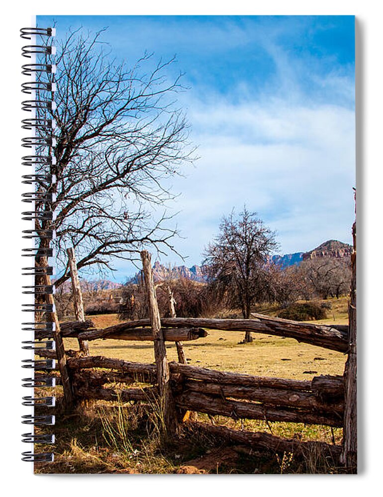 Grafton Spiral Notebook featuring the photograph Ranch - Grafton Ghost Town - Utah by Gary Whitton