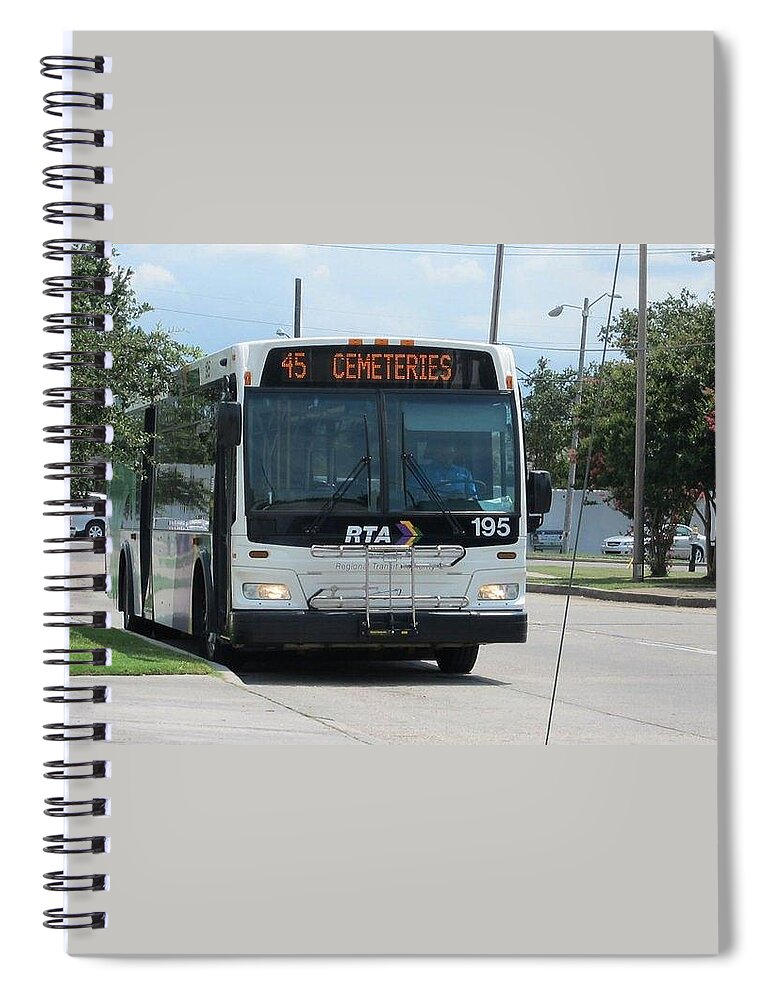 New Orleans Spiral Notebook featuring the photograph Cemeteries - Rapid Transit Authority - New Orleans LA by Deborah Lacoste