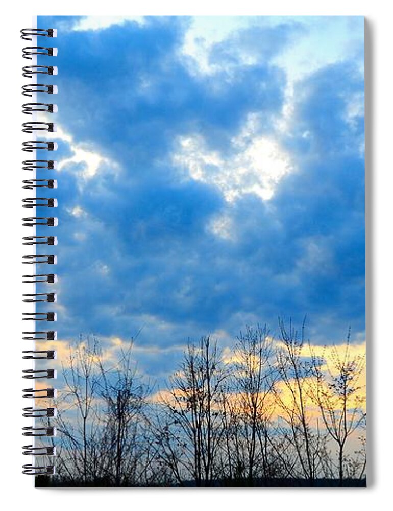 Blue Spiral Notebook featuring the photograph Reach Out and Touch the Sky by Linda Bailey