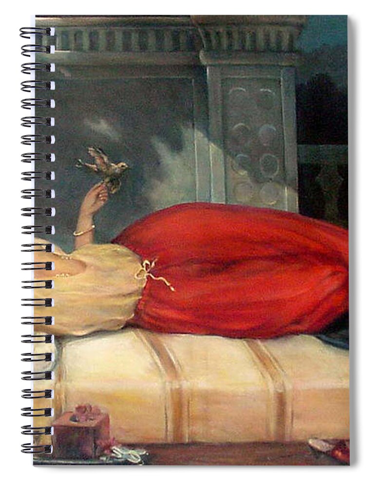 Reclining Woman Spiral Notebook featuring the painting Reclining Woman by Donna Tucker