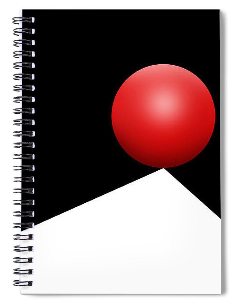 Abstract Spiral Notebook featuring the photograph Red Ball 29 by Mike McGlothlen