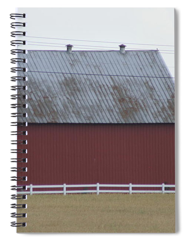 Barn Spiral Notebook featuring the photograph Kentucky Red Barn by Valerie Collins