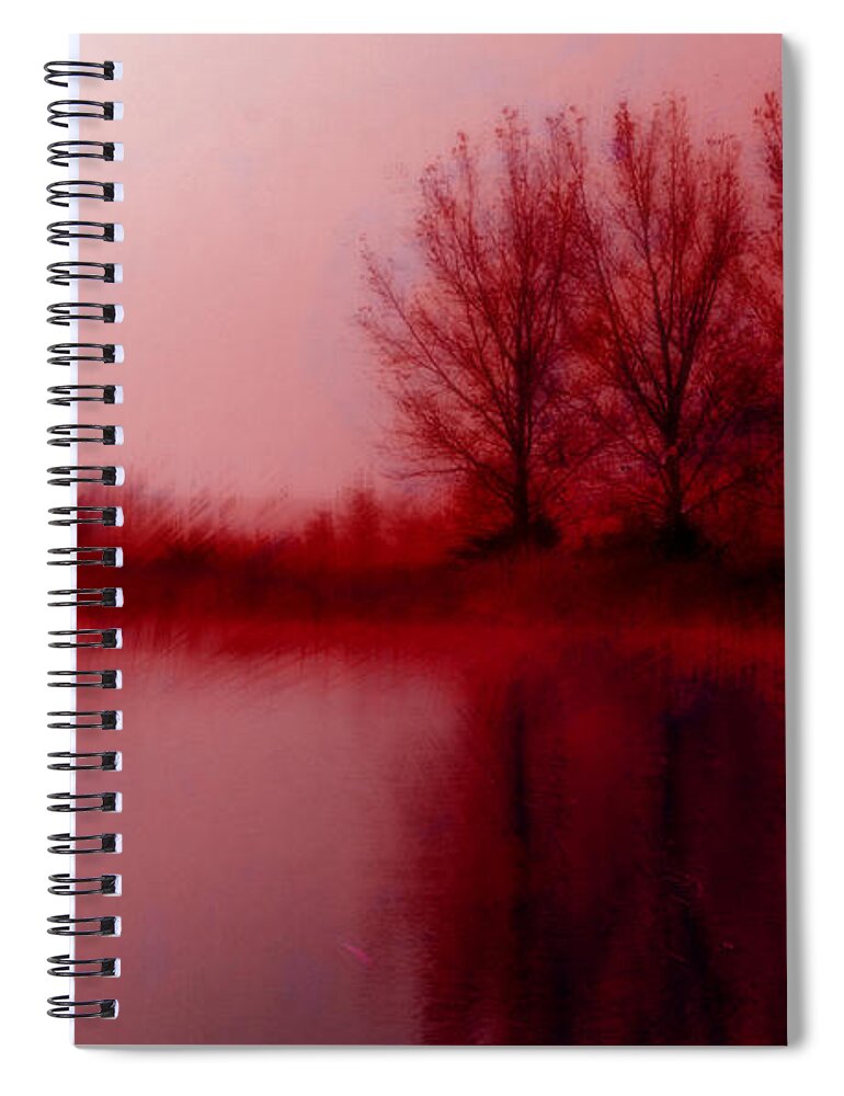 Sunset Spiral Notebook featuring the photograph Red Dawn by Julie Lueders 