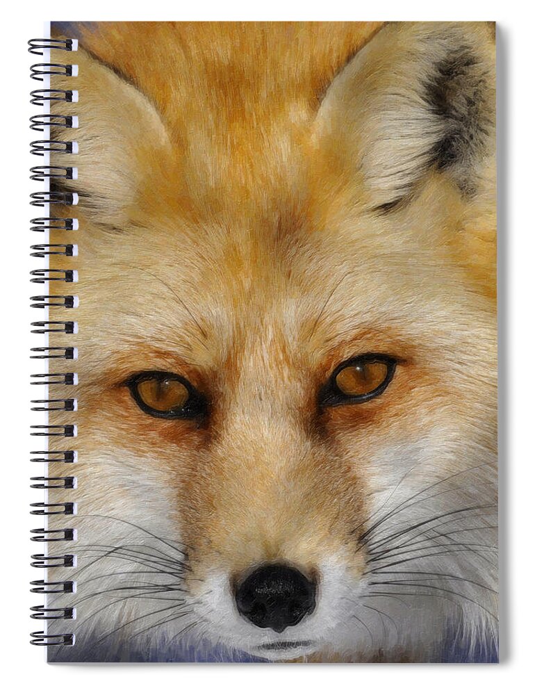 Red Fox Spiral Notebook featuring the painting Red Fox by Dean Wittle