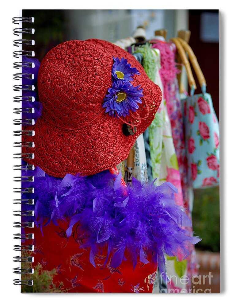 Boa Spiral Notebook featuring the photograph Red Hat Society by Amy Cicconi