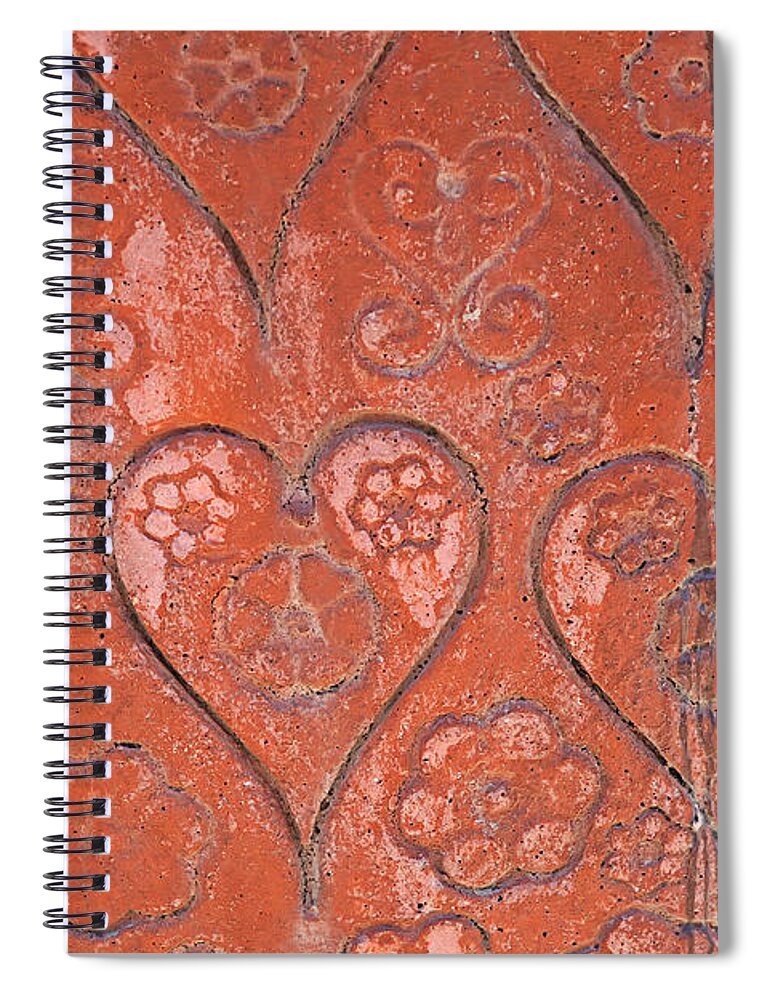 Heart Spiral Notebook featuring the photograph Red Hearts by Art Block Collections