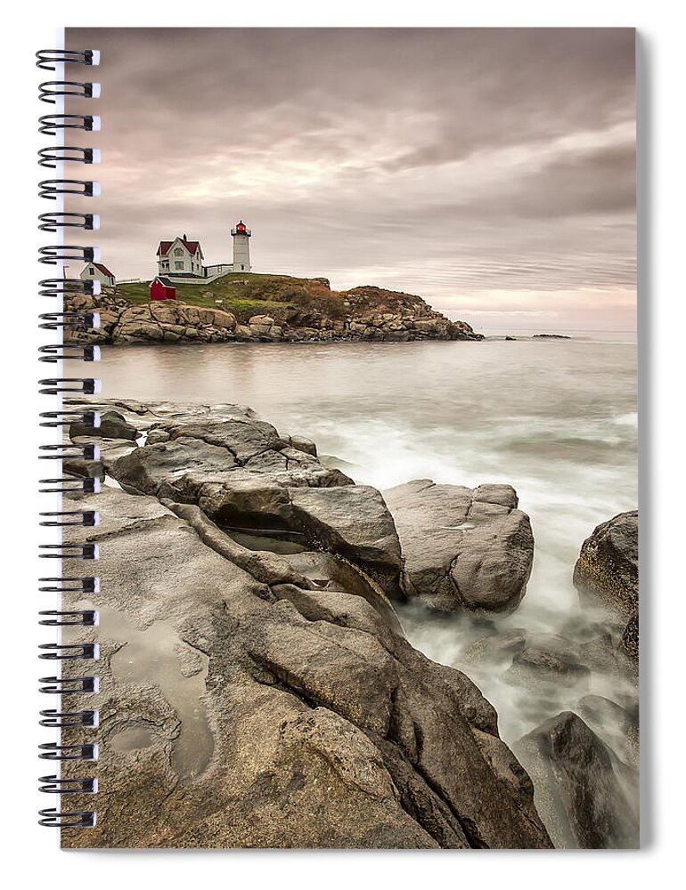 Vertical Spiral Notebook featuring the photograph Red Light by Jon Glaser