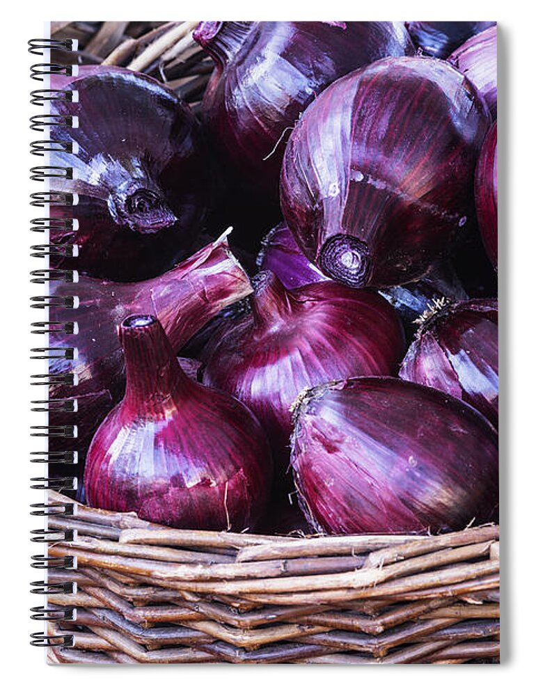 Red Onion Spiral Notebook featuring the photograph Red onion by Vishwanath Bhat