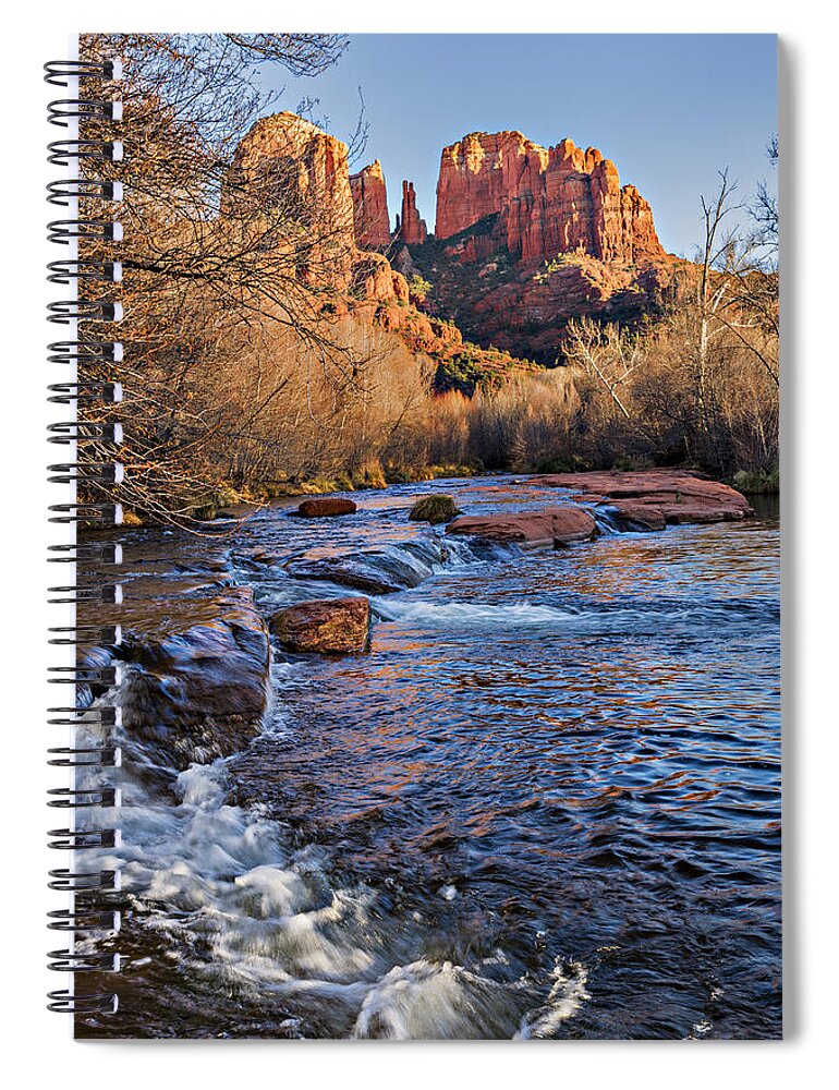 Arizona Spiral Notebook featuring the photograph Red Rock Crossing Winter by Mary Jo Allen