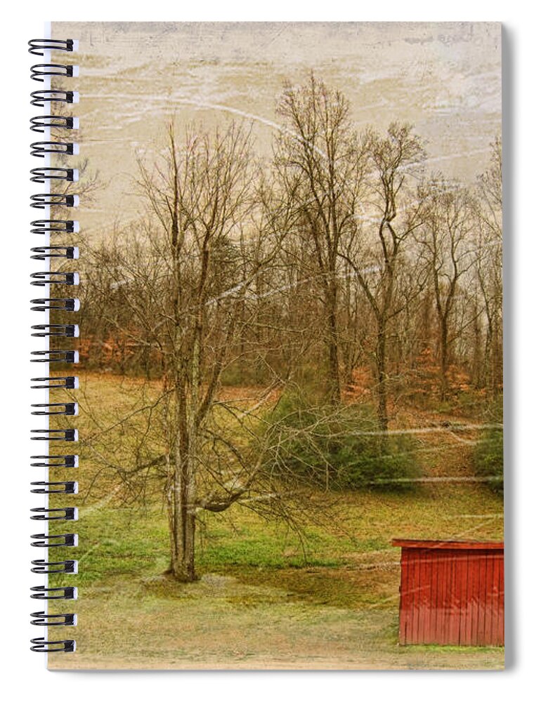 Best Spiral Notebook featuring the photograph Red Shed by Paulette B Wright