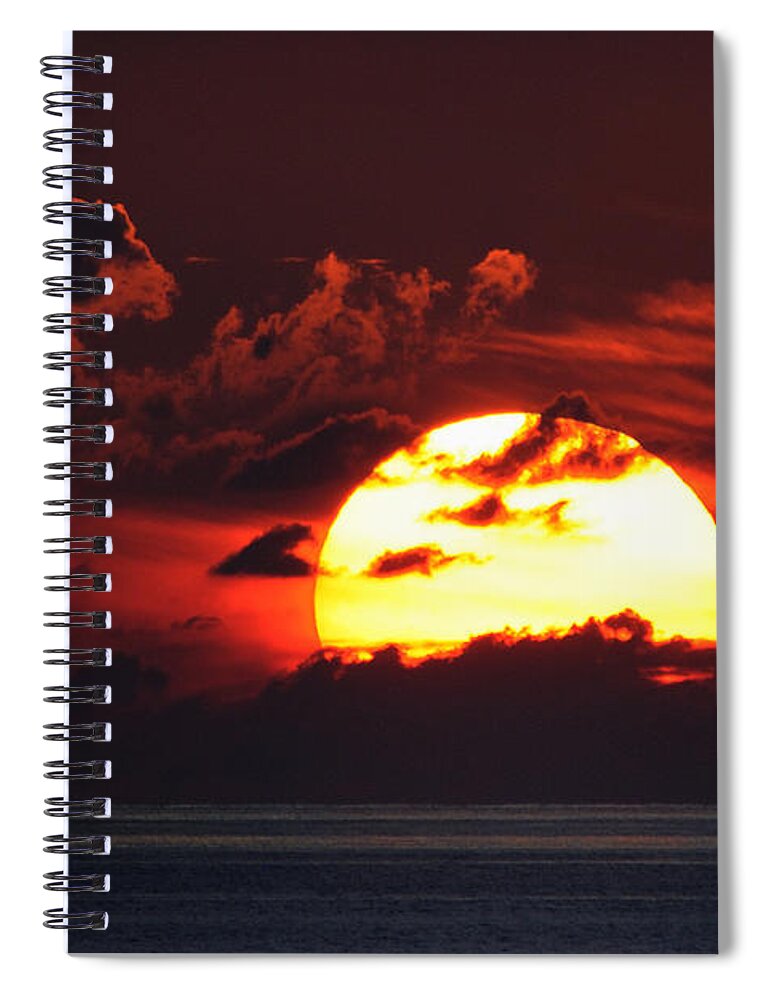  Sunset Spiral Notebook featuring the photograph Red Sky at Night by Bradford Martin