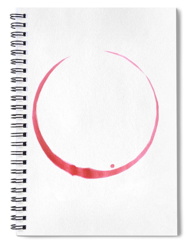 White Background Spiral Notebook featuring the photograph Red Wine Glass Stain by Rob Atkins