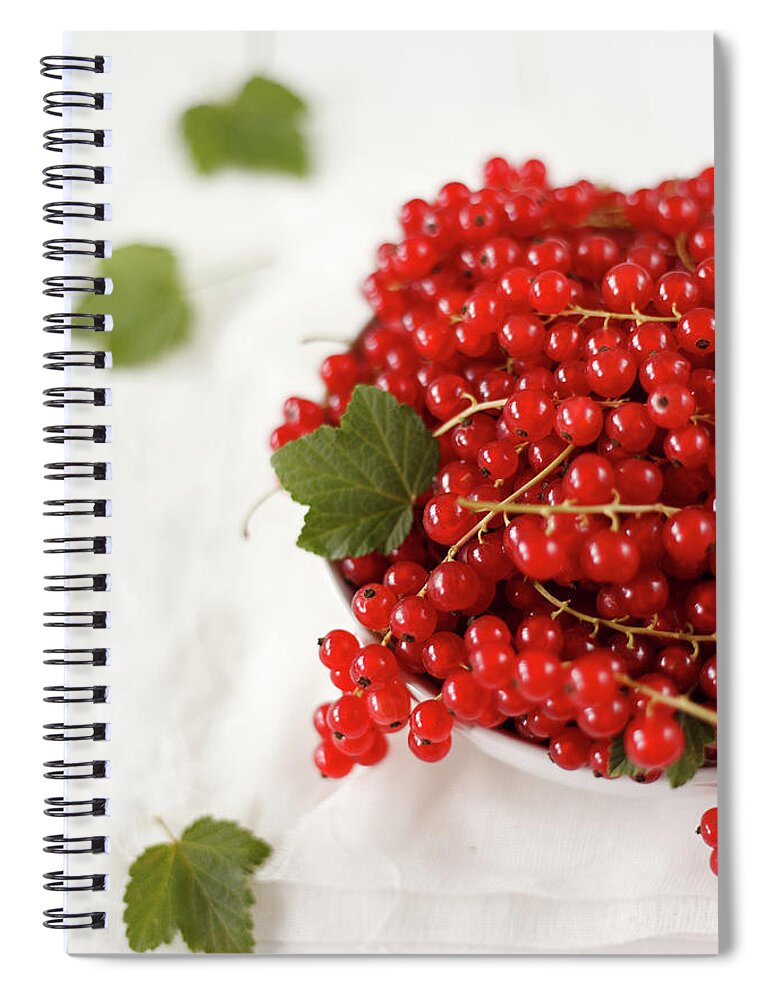 Red Currant Spiral Notebook featuring the photograph Redcurrants by Alena Kogotkova