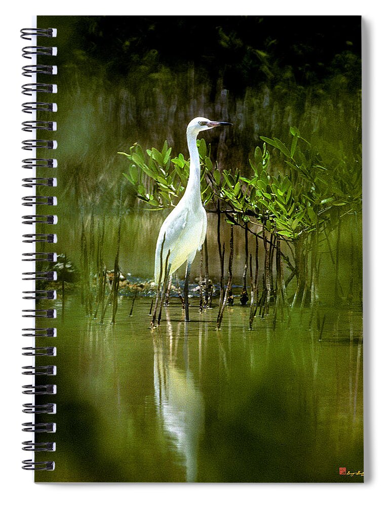 Nature Spiral Notebook featuring the photograph Reddish Egret 9C by Gerry Gantt