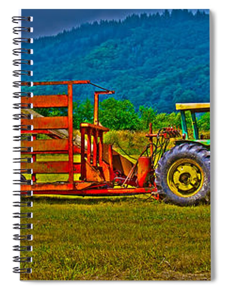 Farm Tractor Spiral Notebook featuring the photograph Redwood CA by Richard J Cassato