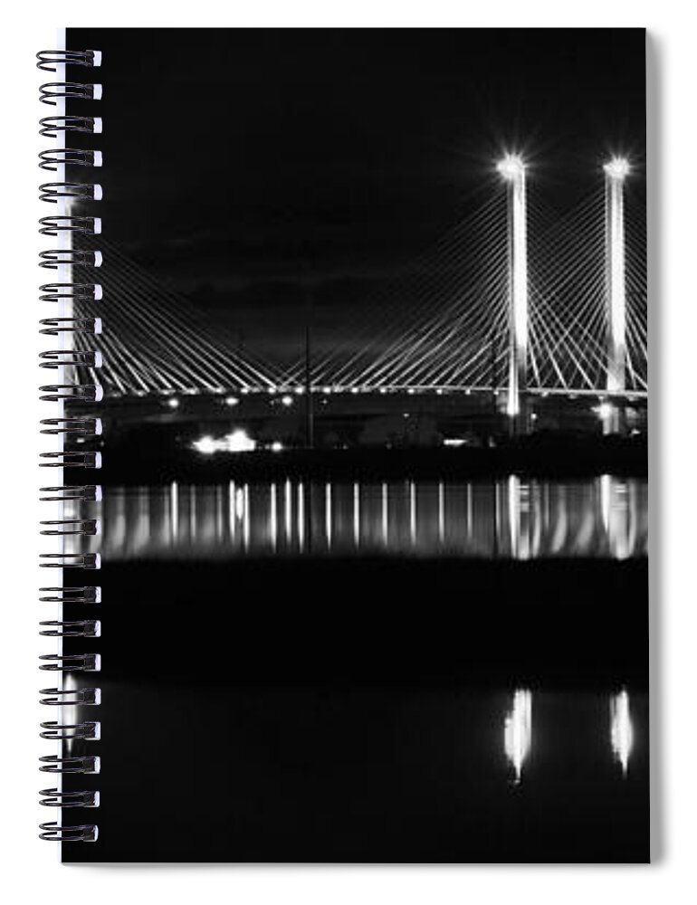 Beach Bum Pics Spiral Notebook featuring the photograph Reflecting Bridge by Billy Beck