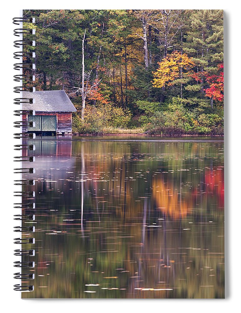 Fall Spiral Notebook featuring the photograph Fall Reflection by Jean-Pierre Ducondi