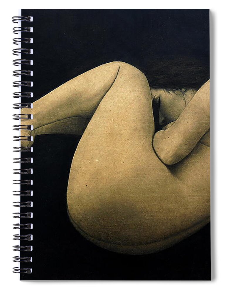 Regression Spiral Notebook featuring the painting Regression by Lynet McDonald